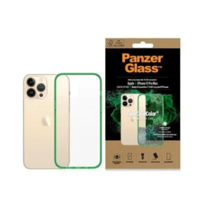 PanzerGlass ClearCase Antibacterial Military Grade Certified Case for iPhone 13 Pro Max - Transparent Greeneng