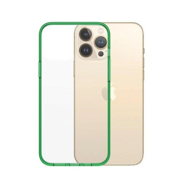 PanzerGlass ClearCase Antibacterial Military Grade Certified Case for iPhone 13 Pro Max - Transparent Greeneng