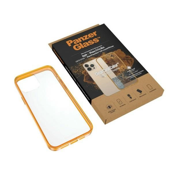 PanzerGlass ClearCase Antibacterial Military Grade Certified Case for iPhone 13 Pro Max - Transparent Yelloweng