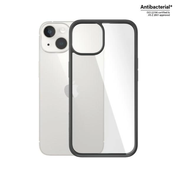 PanzerGlass ClearCase antibacterial case for iPhone 14 / 15 / 13 - transparent and blackeng