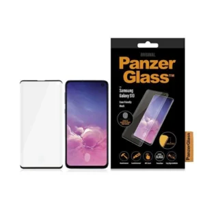 PanzerGlass Curved Super+ tempered glass for Samsung S10 - with black frameeng