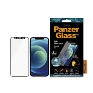 PanzerGlass E2E Microfracture antibacterial glass with camera cover for iPhone 12 mini - with black frameeng