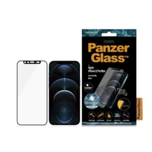 PanzerGlass E2E Microfracture antibacterial glass with camera cover for iPhone 12 Pro Max - with black frameeng