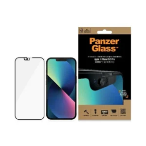 PanzerGlass E2E Microfracture Antibacterial Glass with Camera Protector for iPhone 13 / 13 Pro - with Black Frameeng