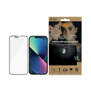 PanzerGlass E2E Microfracture Antibacterial Glass with Swarovsky Crystal Camera Cover for iPhone 13/13 Pro - With Black Frameeng