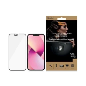 PanzerGlass E2E Microfracture antibacterial glass with camera cover with Swarovsky crystal for iPhone 13 mini - with black frameeng