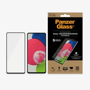 PanzerGlass E2E Microfracture antibacterial glass for Samsung Galaxy A52 / A52 5G / A53 5G - with black frameeng