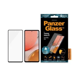 PanzerGlass E2E Microfracture antibacterial glass for Samsung Galaxy A72 - with black frameeng