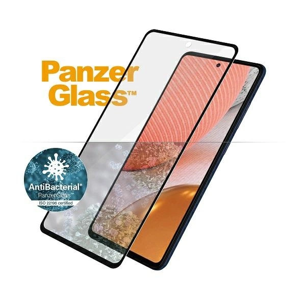167656_2 PanzerGlass E2E Microfracture antibacterial glass for Samsung Galaxy A72 - with black frameeng