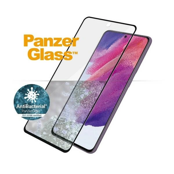 167658_4 PanzerGlass E2E Microfracture antibacterial glass for Samsung Galaxy S21 FE - with black frameeng