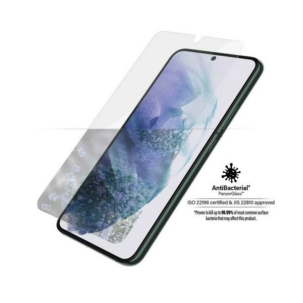 PanzerGlass E2E Microfracture antibacterial glass for Samsung Galaxy S22+ - with black frameeng