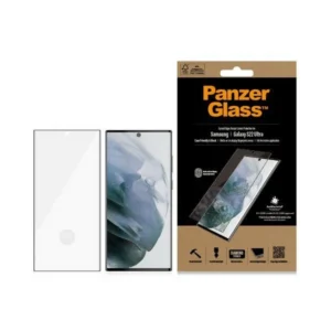 PanzerGlass E2E Microfracture antibacterial glass for Samsung Galaxy S22 Ultra - with black frameeng