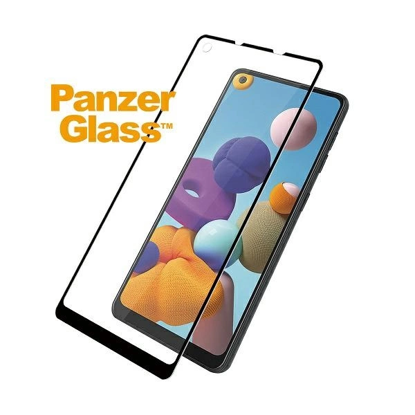 PanzerGlass E2E Regular tempered glass for Samsung Galaxy A21 - with black frameeng