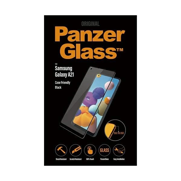 PanzerGlass E2E Regular tempered glass for Samsung Galaxy A21 - with black frameeng
