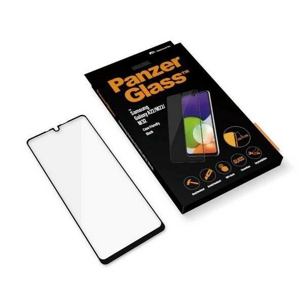 PanzerGlass E2E Regular Tempered Glass for Samsung Galaxy A22 / M22 / M32 - with Black Frameeng