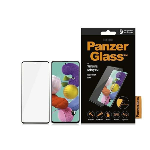 PanzerGlass E2E Regular tempered glass for Samsung Galaxy A51 - with black frameeng