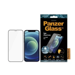 PanzerGlass E2E Super+ Microfracture antibacterial tempered glass for iPhone 12 mini - with black frameeng
