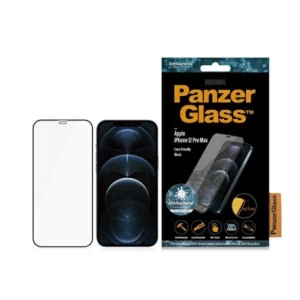PanzerGlass E2E Super+ Microfracture antibacterial tempered glass for iPhone 12 Pro Max - with black frameeng