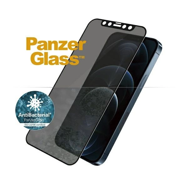 167697_2 PanzerGlass E2E Super+ Microfracture antibacterial tempered glass for iPhone 12 Pro Max - with black frameeng