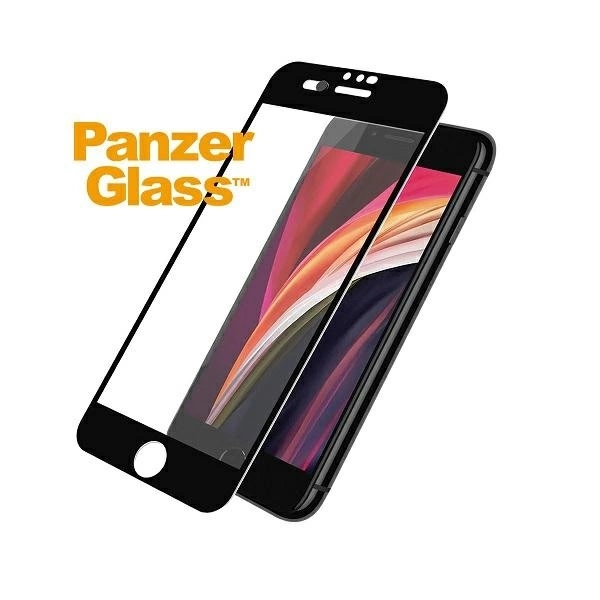 PanzerGlass E2E Super+ tempered glass with camera cover for iPhone 6 / 6s / 7 / 8 / SE 2020 / SE 2022 - with black frameeng