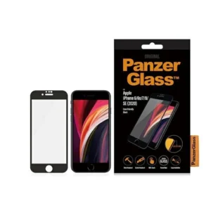 PanzerGlass E2E Super+ tempered glass for iPhone 6 / 6s / 7 / 8 / SE 2020 / SE 2022 - with black frameeng