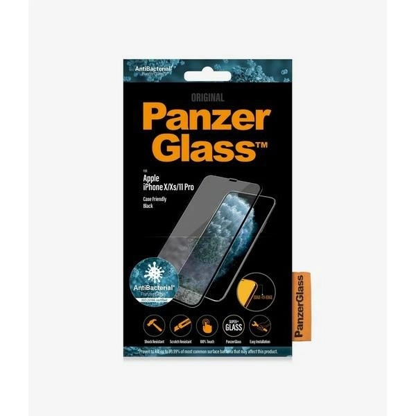 167703_3 PanzerGlass E2E Super+ tempered glass for iPhone X / XS /11 Pro - with black frameeng