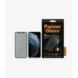 PanzerGlass E2E Super+ privacy tempered glass for iPhone X / XS / 11 Pro - with black frameeng