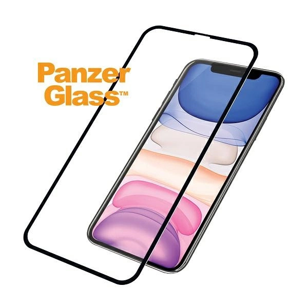 PanzerGlass E2E Super+ tempered glass for iPhone XR / 11 - with black frameeng