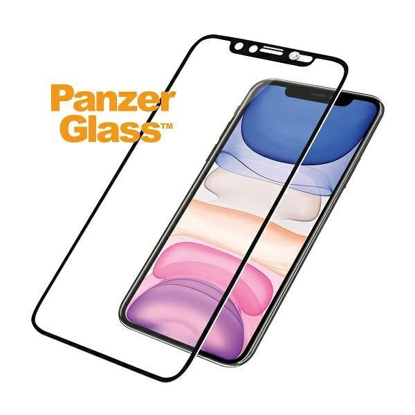 PanzerGlass E2E Super+ tempered glass with camera cover with Swarovsky crystal for iPhone XR / 11 - with black frameeng