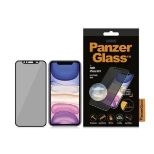 PanzerGlass E2E Super+ privacy tempered glass with camera cover for iPhone XR / 11 - with black frameeng