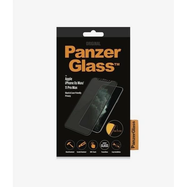 PanzerGlass E2E Super+ privacy tempered glass for iPhone Xs Max / 11 Pro Max - with black frameeng