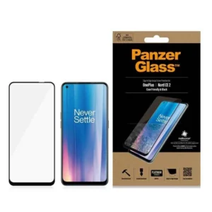 PanzerGlass E2E Super+ tempered glass on OnePlus Nord CE 2 - with black frameeng