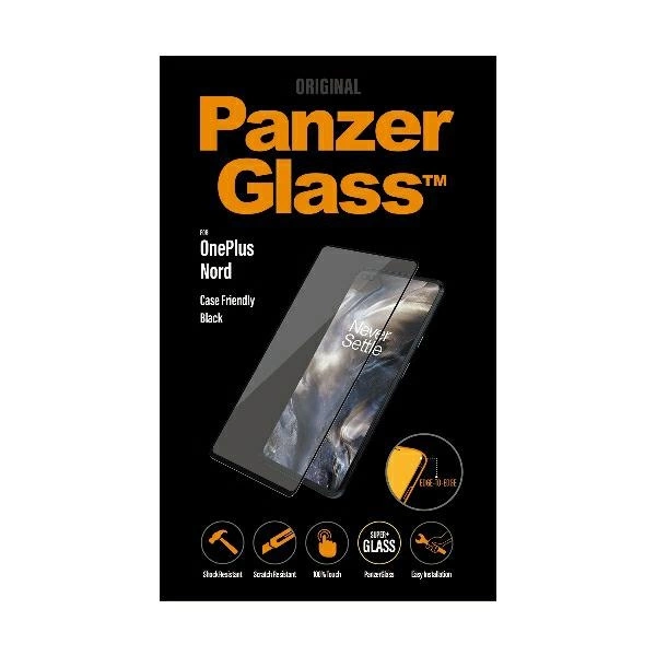 PanzerGlass E2E Super+ tempered glass for OnePlus Nord - with black frameeng