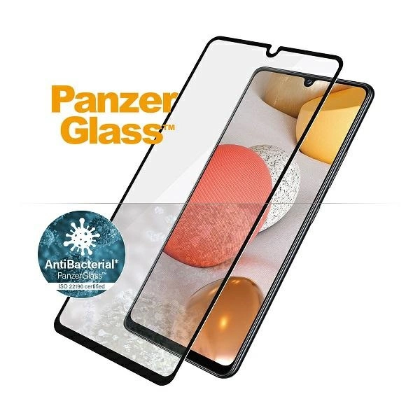 167714_2 PanzerGlass E2E Super+ antibacterial tempered glass for Samsung Galaxy A42 5G - with black frameeng