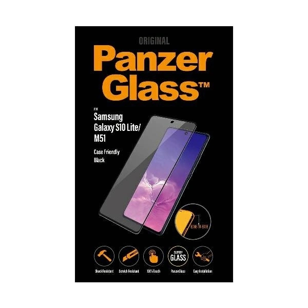 PanzerGlass E2E Super+ tempered glass for Samsung Galaxy S10 Lite / M51 - with black frameeng