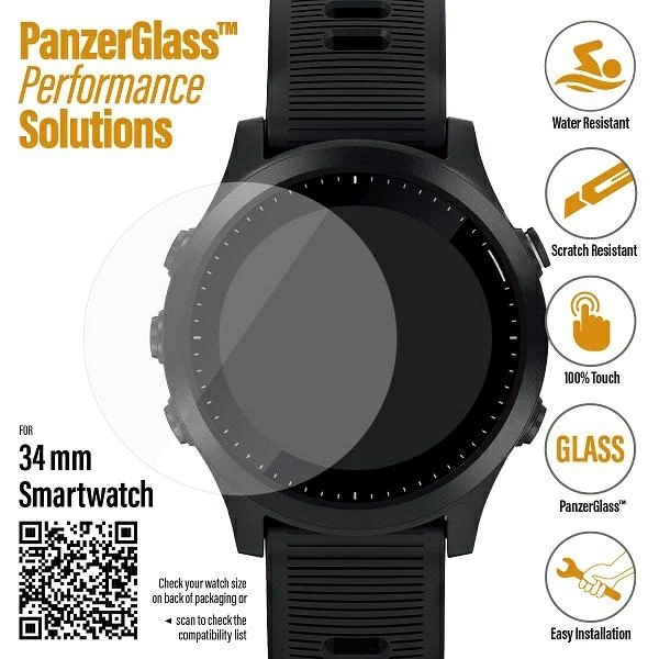 167733_1 PanzerGlass Screen Protector for Samsung Galaxy Watch 3 34mm / Garmin Forerunner 645 / 645 Music / Fossil Q Venture Gen 4 / Skagen Falster 2"eng