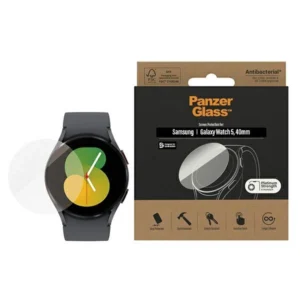 Antibacterial PanzerGlass Screen Protector for Samsung Galaxy Watch Classic 5 40 mmeng
