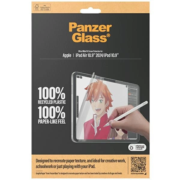 Antibacterial PanzerGlass GraphicPaper foil with a glare filter for iPad Air 13" 2024 / iPad 10.9"eng