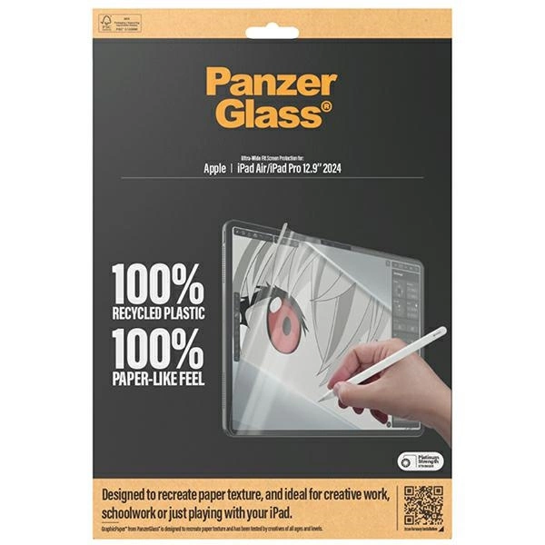 Antibacterial PanzerGlass GraphicPaper foil with a glare filter for iPad Air 12.9" 2024 / iPad Pro 12.9" 2024eng