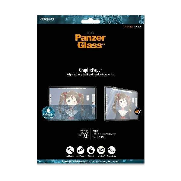 167753_3 Antibacterial PanzerGlass GraphicPaper foil with a glare filter for iPad Pro 11" 2018 / 2020 / 2021 / iPad Air 2020eng