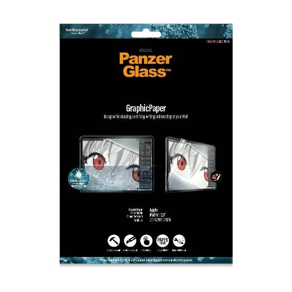 167754_3 Antibacterial PanzerGlass GraphicPaper foil with a glare filter for iPad Pro 12.9" 2018 / 2020 / 2021eng