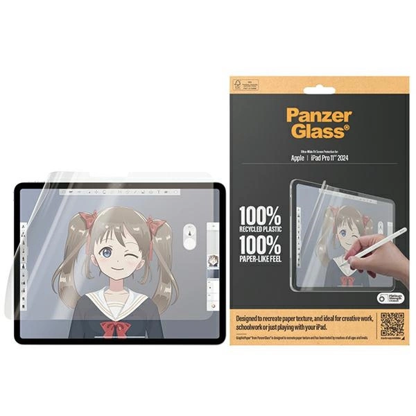 PanzerGlass GraphicPaper antibacterial foil with a glare filter for iPad Pro 11" 2024eng