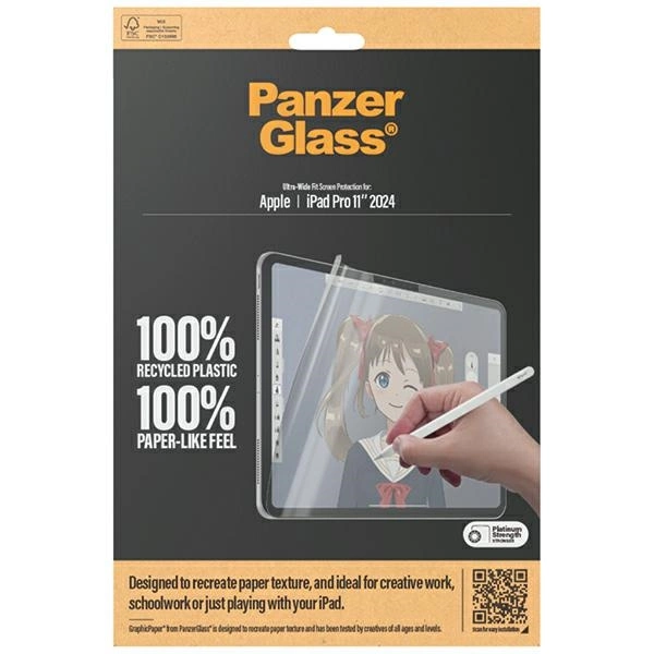 PanzerGlass GraphicPaper antibacterial foil with a glare filter for iPad Pro 11" 2024eng