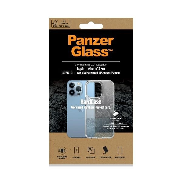 PanzerGlass HardCase antibacterial Military Grade certified case for iPhone 13 Pro - transparenteng