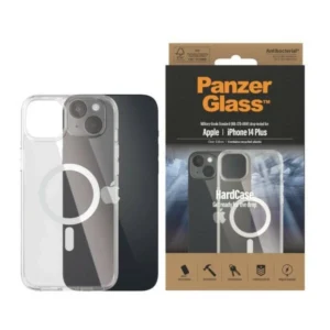 PanzerGlass HardCase with MagSafe Antibacterial Military Grade Certified Case for iPhone 14 Plus / 15 Plus - Transparenteng