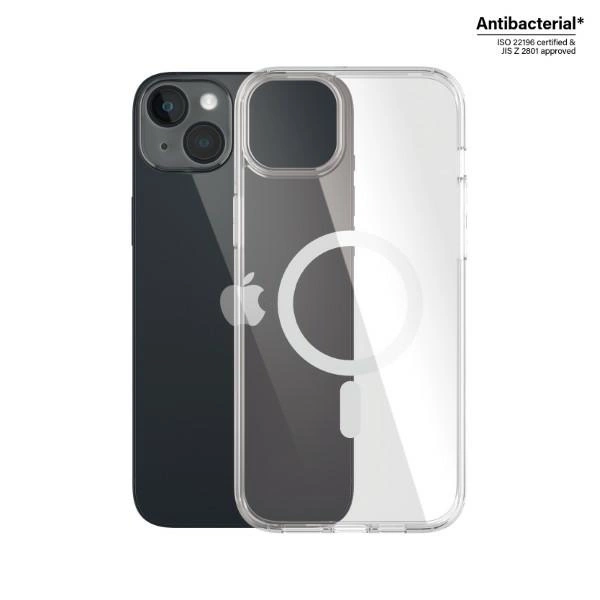 PanzerGlass HardCase with MagSafe Antibacterial Military Grade Certified Case for iPhone 14 Plus / 15 Plus - Transparenteng