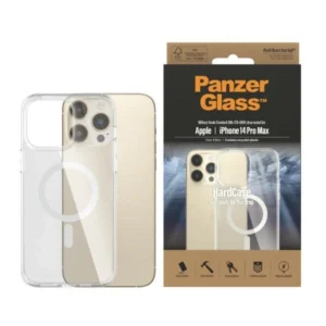 PanzerGlass HardCase with MagSafe Antibacterial Military Grade Certified Case for iPhone 14 Pro Max - Transparenteng