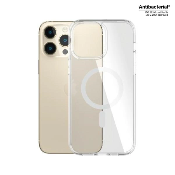 PanzerGlass HardCase with MagSafe Antibacterial Military Grade Certified Case for iPhone 14 Pro Max - Transparenteng