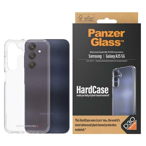 PanzerGlass HardCase with D3O® Bio and Military Grade certification for Samsung Galaxy A25 5G - transparenteng