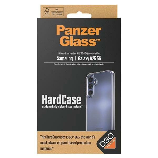 PanzerGlass HardCase with D3O® Bio and Military Grade certification for Samsung Galaxy A25 5G - transparenteng